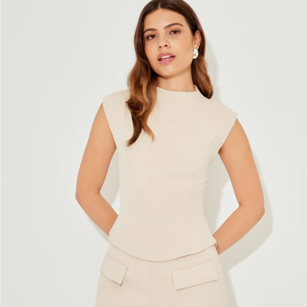 Odd Muse Sleeveless Top Oat XS